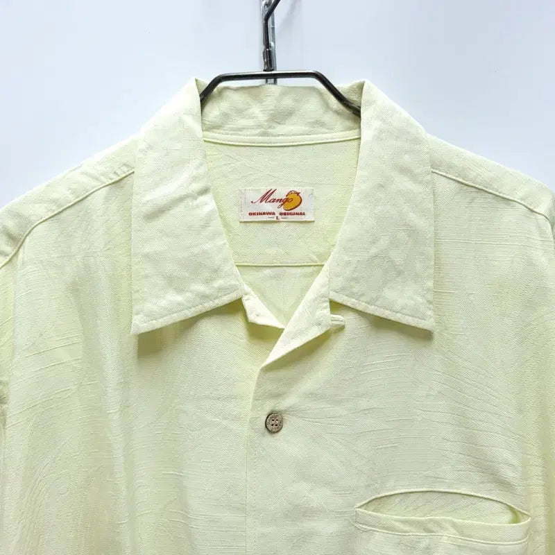 [BUNJANG] MANGO Okinawa Original Jacquard Tropical Hawaiian Shirt / MANGO 망고 오키나와 오리지날 자카드 트로피칼 하와이안셔츠 C557