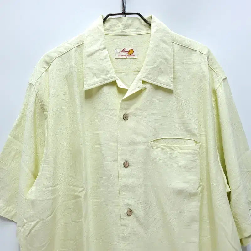 [BUNJANG] MANGO Okinawa Original Jacquard Tropical Hawaiian Shirt / MANGO 망고 오키나와 오리지날 자카드 트로피칼 하와이안셔츠 C557