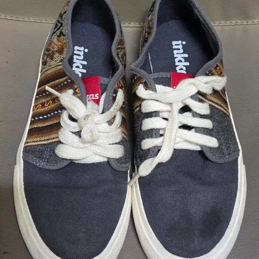 [BUNJANG] Inkas Pattern Canvas Sneakers / inkkas 잉카스 패턴 캔버스 스니커즈