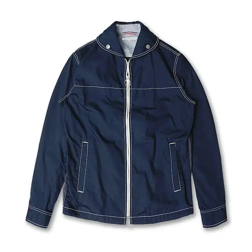 [BUNJANG] Green Label Relaxing White Stitch Navy Casual Jacket / 그린 라벨 릴렉싱 [Green Label Relaxing] 스티치 자켓