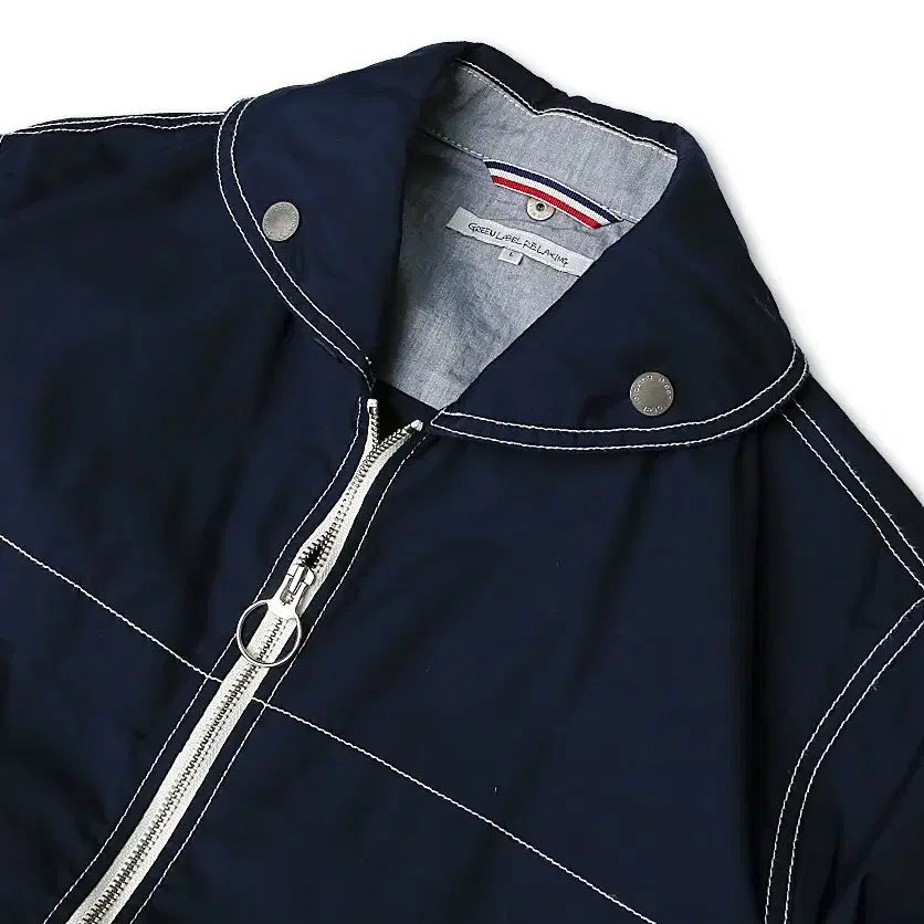 [BUNJANG] Green Label Relaxing White Stitch Navy Casual Jacket / 그린 라벨 릴렉싱 [Green Label Relaxing] 스티치 자켓