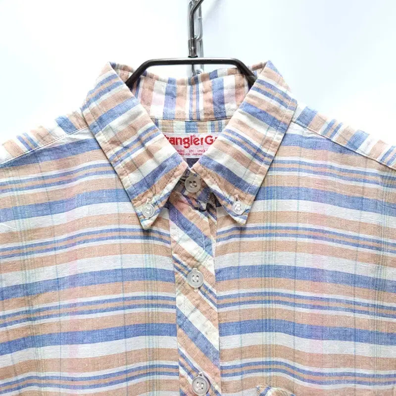 [BUNJANG] Wrangler Gals Japan Checkered Workshirt Anorak (Woman M) / WRANGLER GALS 랭글러 재팬 반오픈 체크셔츠 워크셔츠 C558