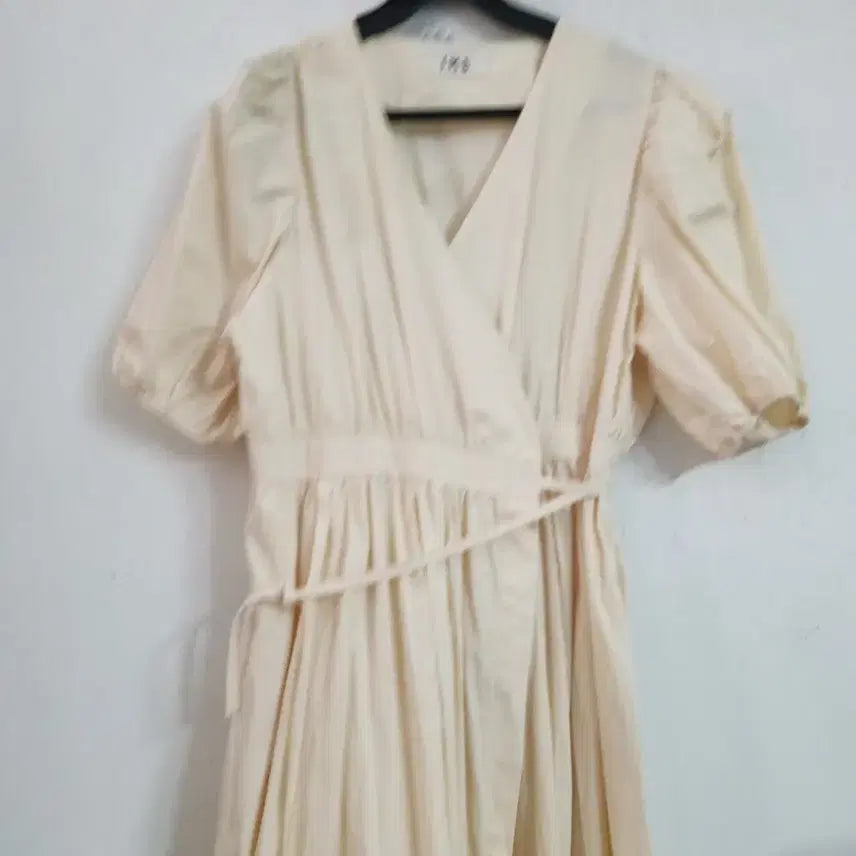 [BUNJANG] IMS Wrap Long Dress Ivory / IMS 랩 원피스 아이보리 롱 원피스