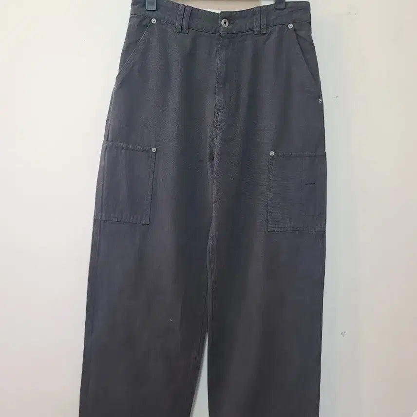 [BUNJANG] COOR Charcoal Grey Wide Cargo Pants / 쿠어 챠콜 그레이 와이드 카고 팬츠