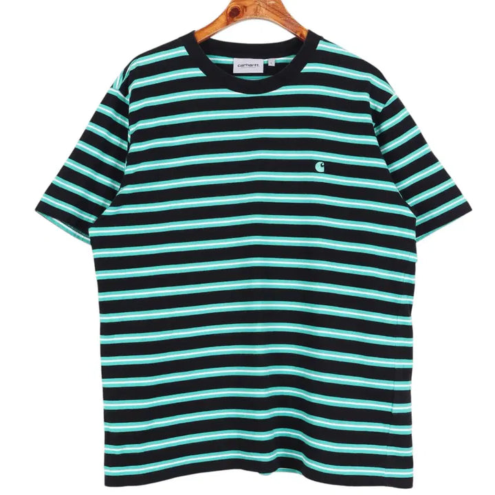 [BUNJANG] Carhartt WIP Striped Short Sleeve T-Shirt L / 칼하트 윕 CARHARTT WIP 스트라이프 반팔 티셔츠 L /k4471