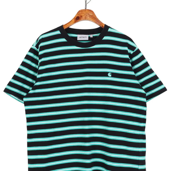 [BUNJANG] Carhartt WIP Striped Short Sleeve T-Shirt L / 칼하트 윕 CARHARTT WIP 스트라이프 반팔 티셔츠 L /k4471