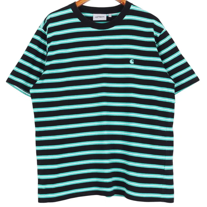 [BUNJANG] Carhartt WIP Striped Short Sleeve T-Shirt L / 칼하트 윕 CARHARTT WIP 스트라이프 반팔 티셔츠 L /k4471