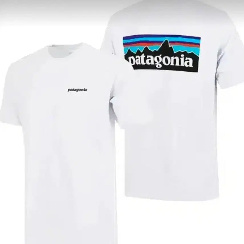 [BUNJANG] Patagonia Short Sleeve T-Shirt White Logo / 파타고니아 반팔 티셔츠 화이트 로고
