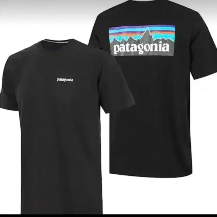 [BUNJANG] Patagonia Short Sleeve T-Shirt White Logo / 파타고니아 반팔 티셔츠 화이트 로고