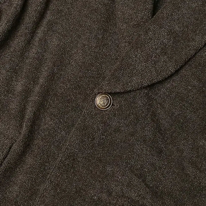 [BUNJANG] Brilla Per Il Gusto Brown Terry Cotton Shawl Collar 1 Button Jacket / 브릴라 퍼 일 구스토 [Brilla Per Il Gusto] 테리 자켓