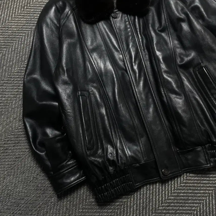 [BUNJANG] Arpeggio Archive Lambskin Fur Mustang Leather Jacket / Arpeggio 아카이브 램스킨 퍼 무스탕 가죽자켓o 5543