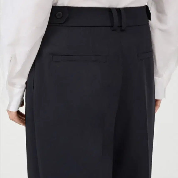 [BUNJANG] List Brand Two-Tuck Wide Slacks Pants (Dark Navy) / 64-88(44)/새제품/리스트 투턱 와이드 팬츠(DK)