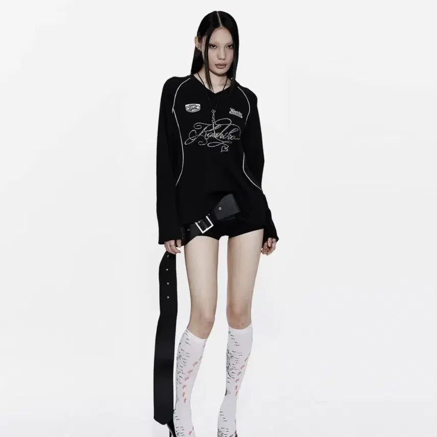 [BUNJANG] Kasico Rugby T-Shirt Black M / 카시코 와플 럭비 티 블랙 M