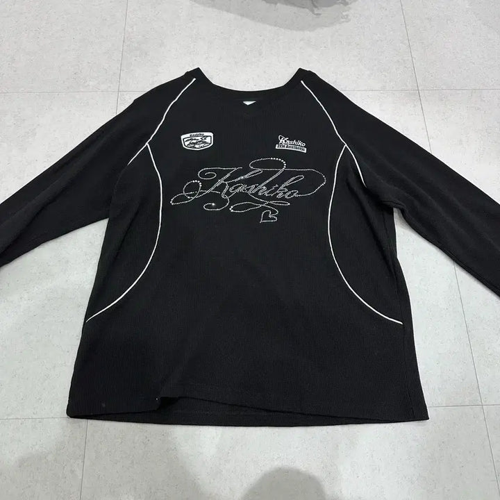 [BUNJANG] Kasico Rugby T-Shirt Black M / 카시코 와플 럭비 티 블랙 M