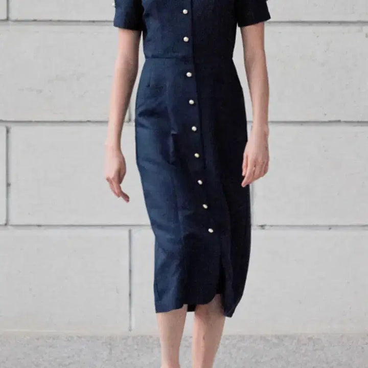 [BUNJANG] Sienne Julia Goldish Dress Navy / 시엔느 줄리아 골디쉬 드레스 julia goldish dress