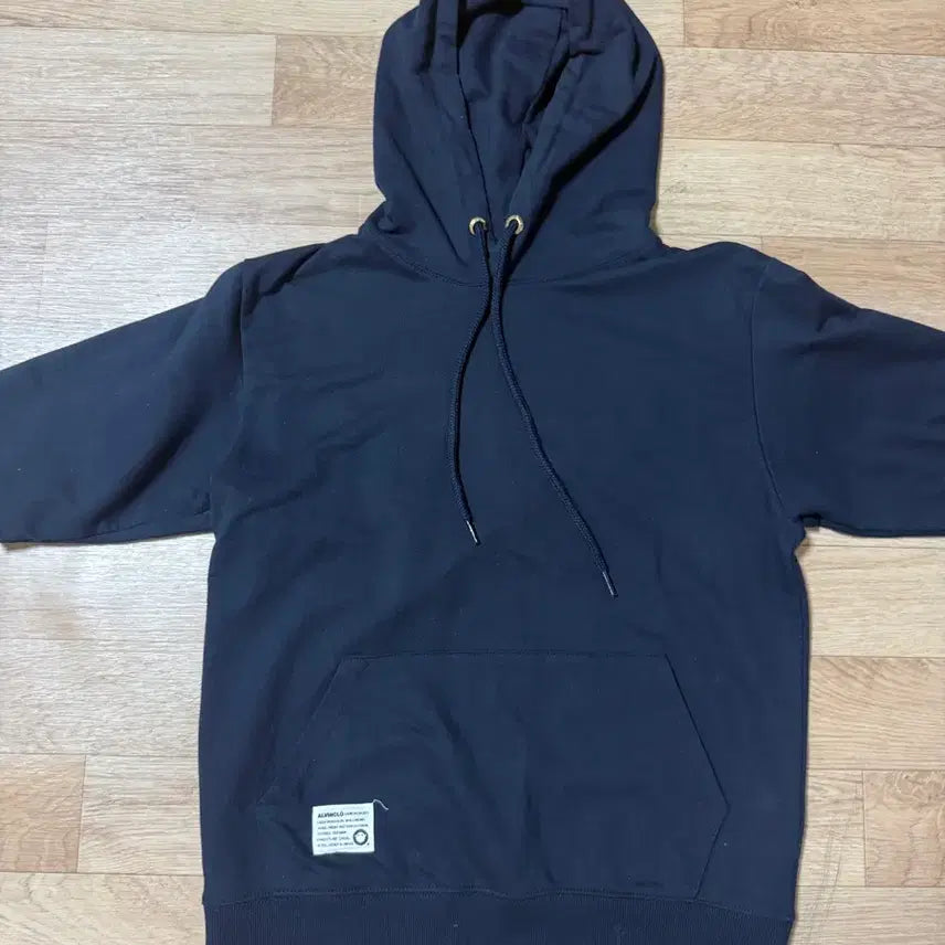 [BUNJANG] ALVINCLO Navy Short-Sleeve Hoodie (Size M) / ALVINCLO 네이비 반팔 후드티 M