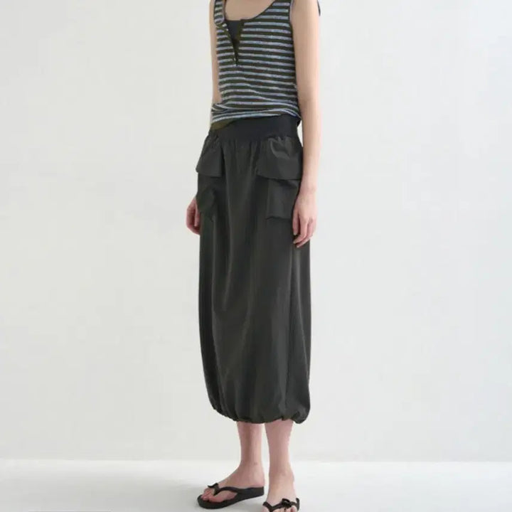 [BUNJANG] System 26SS New Arrival Flap Pocket Drawstring Skirt / 한섬 26ss신상 시스템 플랩 포켓 드로우스트링 스커트 44-55