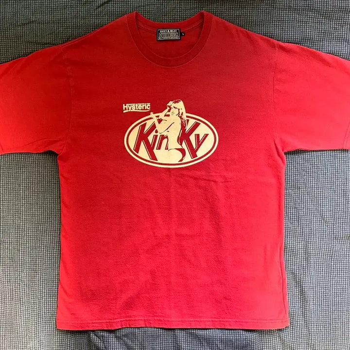 [BUNJANG] Hysteric Glamour Short Sleeve T-Shirt Red / 히스테릭글래머 반팔 티셔츠 레드