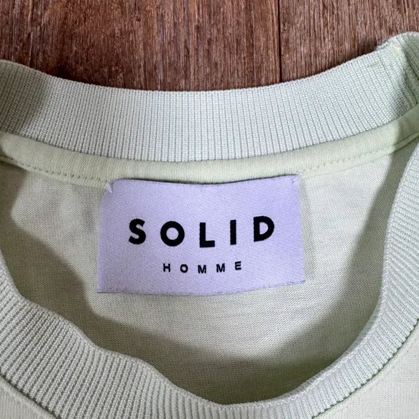 [BUNJANG] Solid Homme Back Logo Long Sleeve T-Shirt Fluorescent Green / 솔리드옴므 백로고 반팔 티셔츠 형광 그린 긴팔 롱슬리브 나시 민소매 솔옴