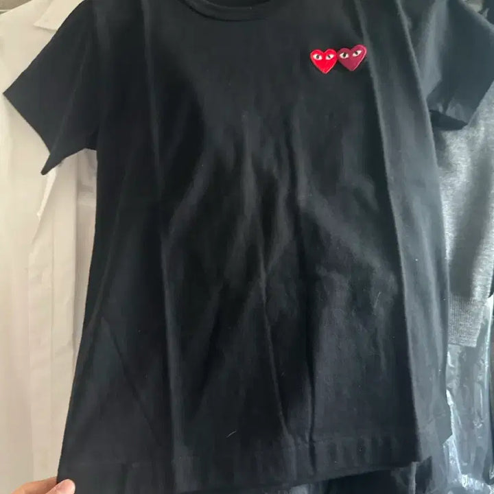 [BUNJANG] Comme des Garçons Double Heart T-Shirt / 꼼데가르송 더블하트