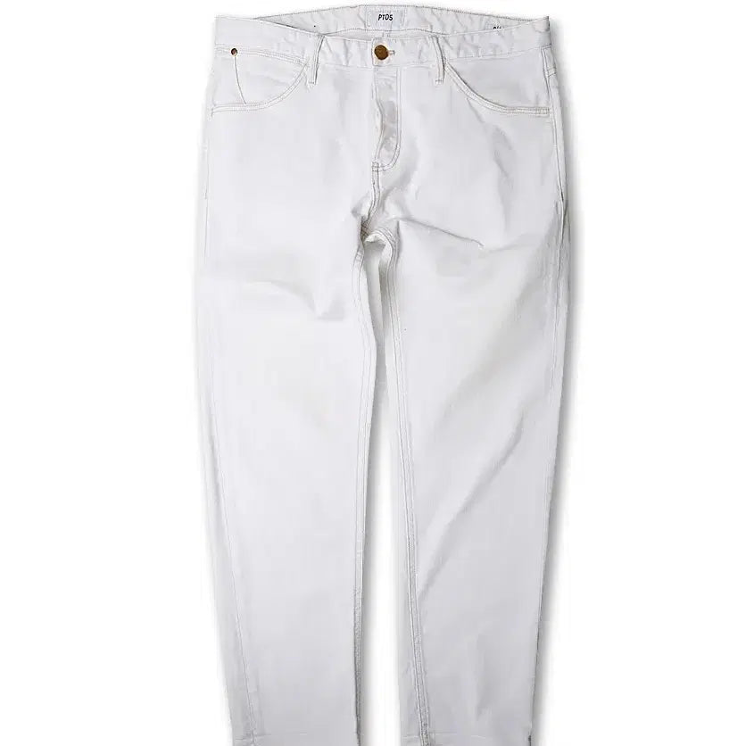 [BUNJANG] PT05 Reggae Tapered Fit White Italian Denim Pants / 피티제로친퀘 [PT05] 레게 테이퍼드 핏 화이트 이태리 데님 팬츠