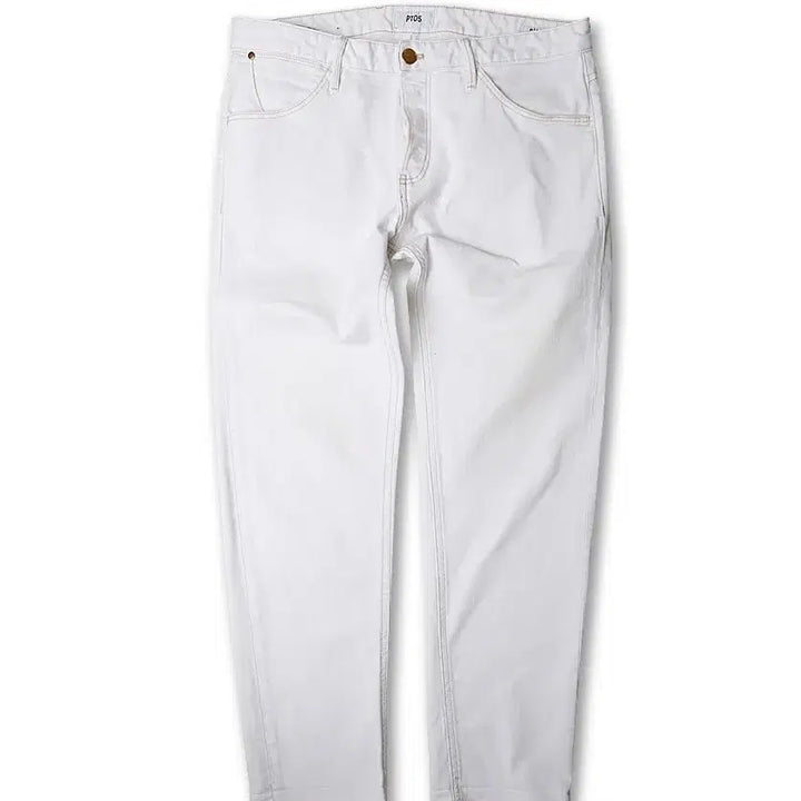 [BUNJANG] PT05 Reggae Tapered Fit White Italian Denim Pants / 피티제로친퀘 [PT05] 레게 테이퍼드 핏 화이트 이태리 데님 팬츠