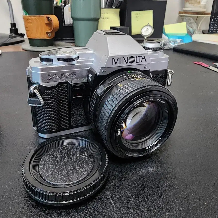 [BUNJANG] Minolta X-370 Film Camera Set with MD 50mm f/1.4 Lens / 미놀타 x370 필름카메라 세트