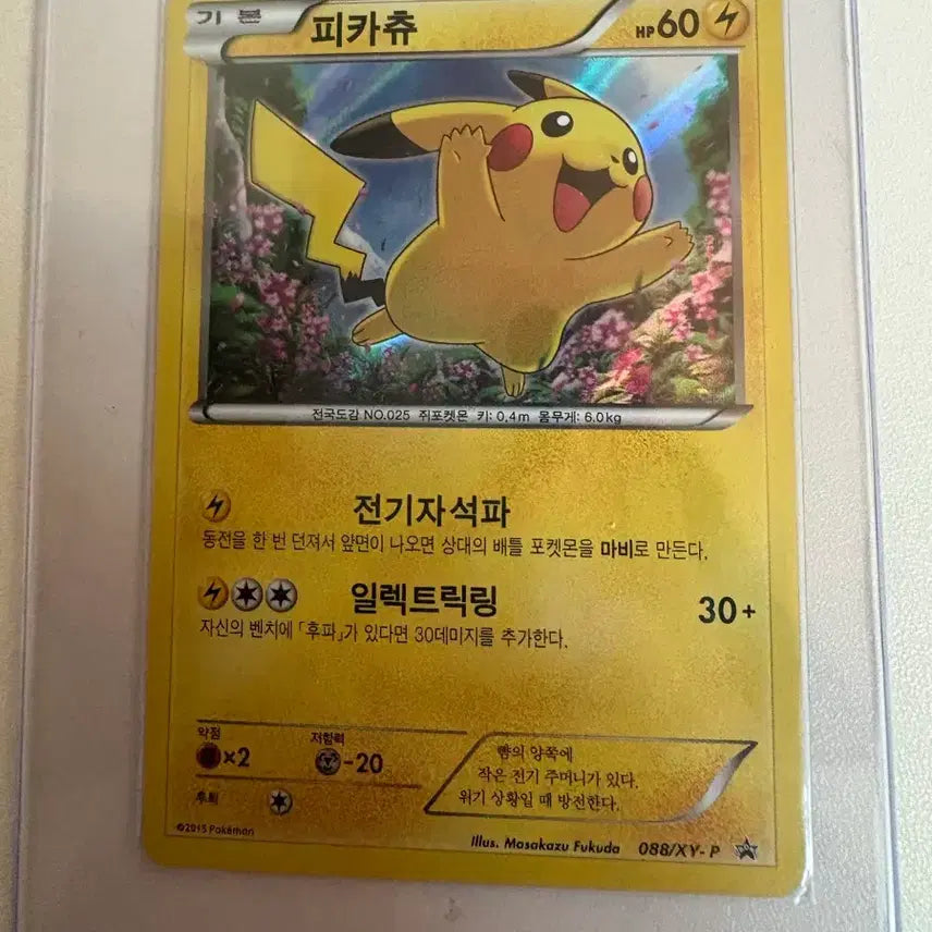[BUNJANG] XY Promo Pikachu Pokemon Card / XY 프로모 카드 피카츄 포켓몬카드(제시)