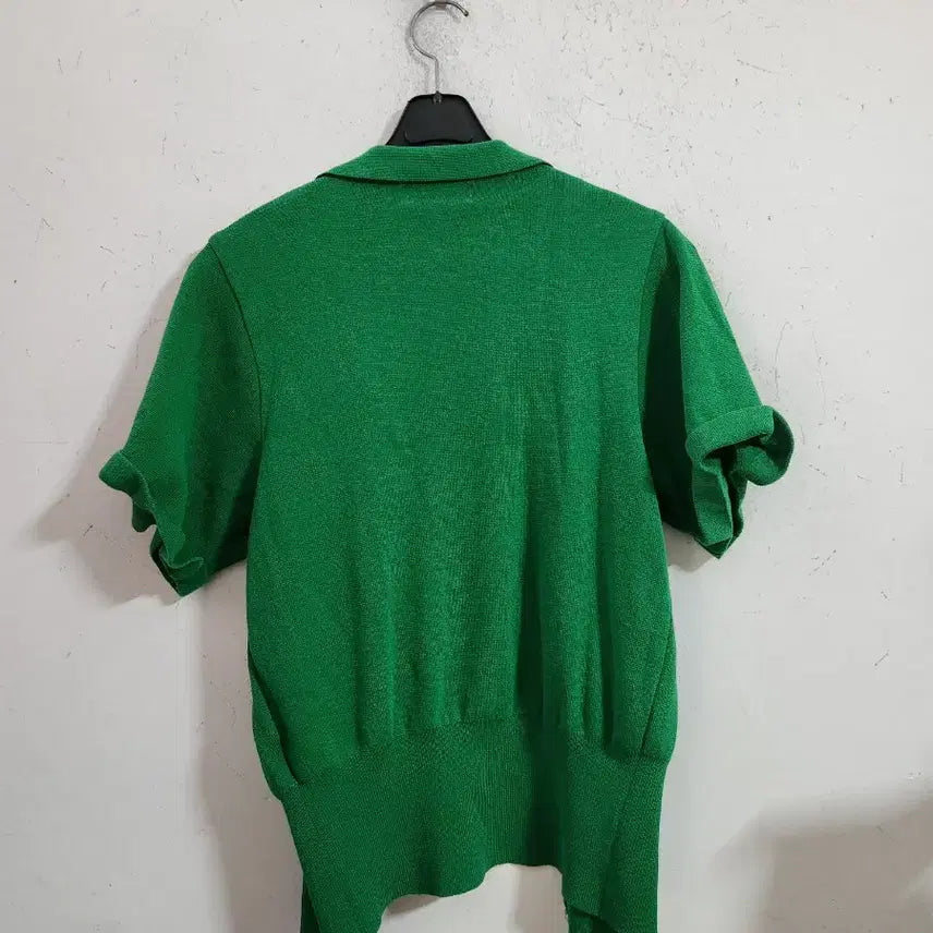 [BUNJANG] Green Short-Sleeve Cardigan Knit / EN OR 그린 반팔 가디건 니트