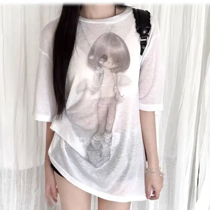 [BUNJANG] Subculture Daily Oversized Short Sleeve T-Shirt (2 Colors) / 서브컬처 데일리 오버핏 반팔 티셔츠(2컬러)