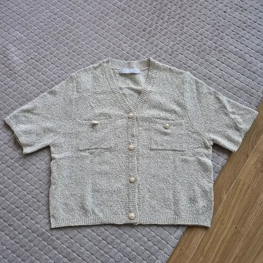 [BUNJANG] 8seconds Tweed Short Sleeve Cardigan (L) / *에잇세컨즈 트위드 반팔 가디건(L)*