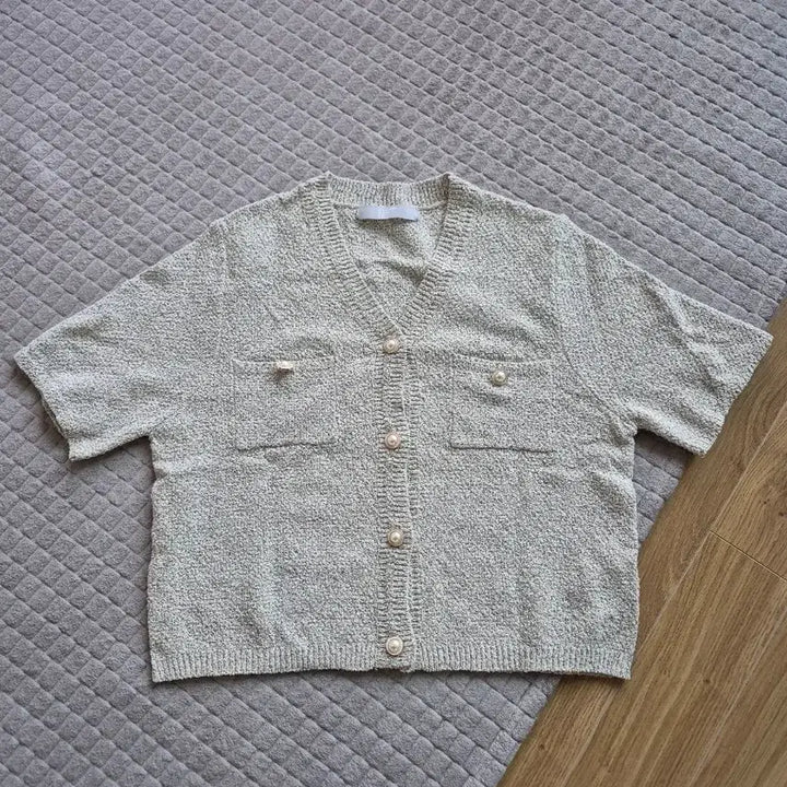 [BUNJANG] 8seconds Tweed Short Sleeve Cardigan (L) / *에잇세컨즈 트위드 반팔 가디건(L)*