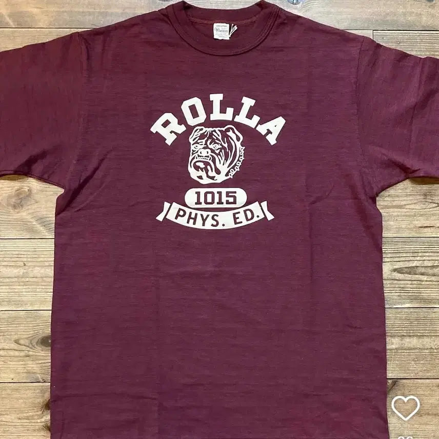 [BUNJANG] Warehouse 25ss 4601 Roll-a T-Shirt Burgundy L / 웨어하우스 25ss 4601 천축티셔츠 rolla 버건디 L (새제품)