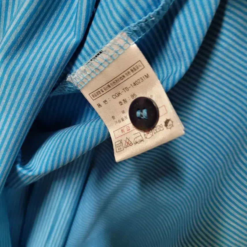 [BUNJANG] Cleveland Golf Colorblock Stripe Short Sleeve Polo Shirt / 클리블랜드골프 카라배색 스트라이프 반팔티