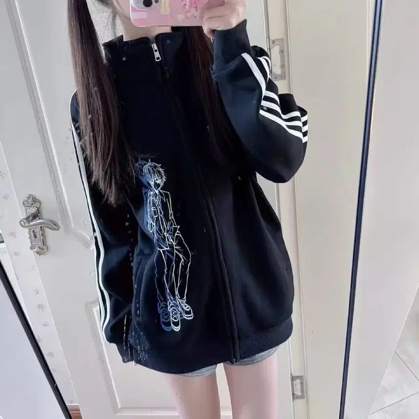 [BUNJANG] Gothic Daily Hoodie (2 Colors) / 서브컬처 고딕 데일리 후드티(2컬러)