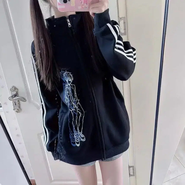 [BUNJANG] Gothic Daily Hoodie (2 Colors) / 서브컬처 고딕 데일리 후드티(2컬러)