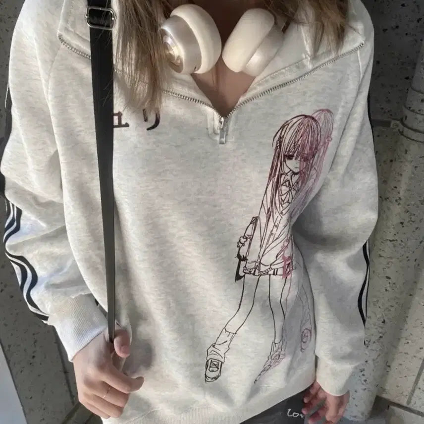 [BUNJANG] Gothic Daily Hoodie (2 Colors) / 서브컬처 고딕 데일리 후드티(2컬러)