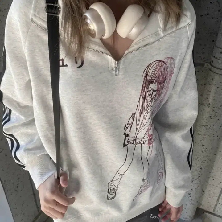 [BUNJANG] Gothic Daily Hoodie (2 Colors) / 서브컬처 고딕 데일리 후드티(2컬러)