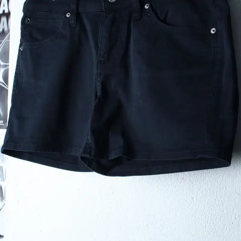 [BUNJANG] Calvin Klein Black Cotton Shorts / W(S-M) 캘빈클라인 반바지 팬츠 새상품 블랙 면 숏-2643