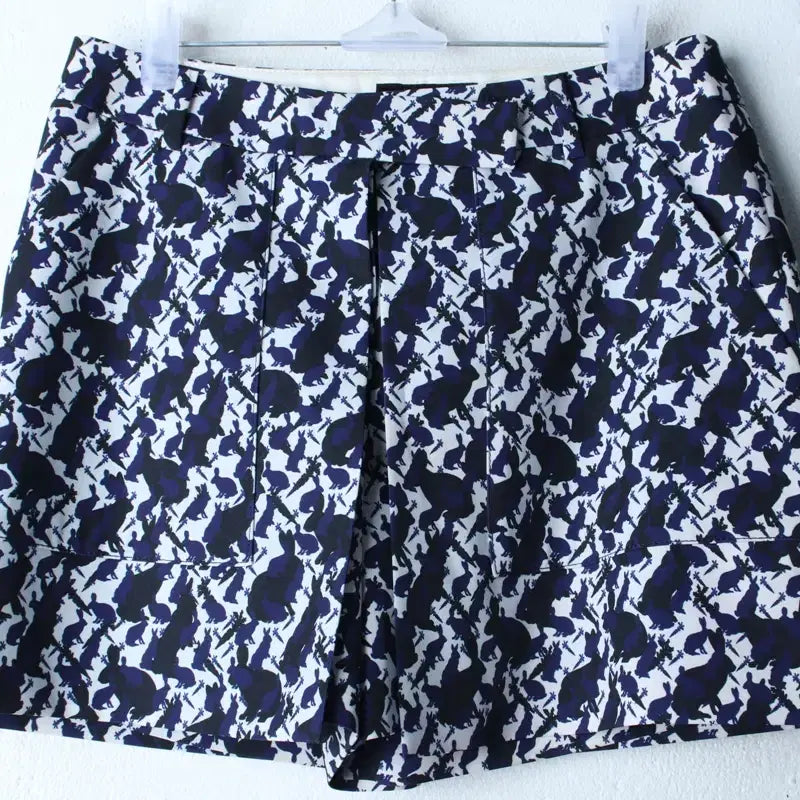 [BUNJANG] Valentino Patterned Blue Layered Unique Shorts / W(M) 발렌시아 반바지 팬츠 패턴 블루 레이어드 유니크-2645