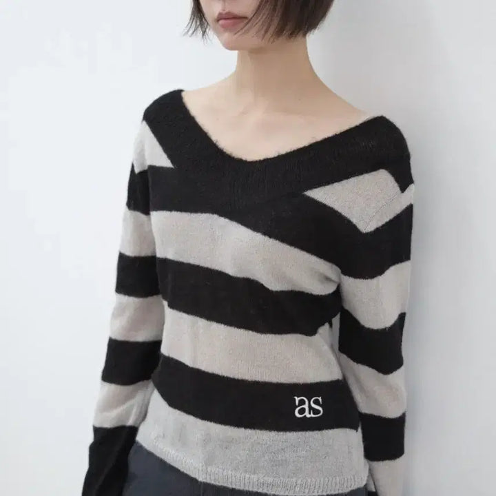 [BUNJANG] Az On Stripe Knit / 애즈온 스트라이프 니트