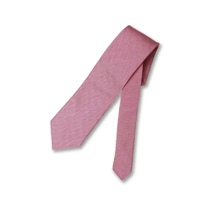 [BUNJANG] Altea Red Pink Square Pattern Silk Tie / 알테아 [Altea] 레드 핑크 스퀘어 패턴 실크 타이 이탈리아 이태리