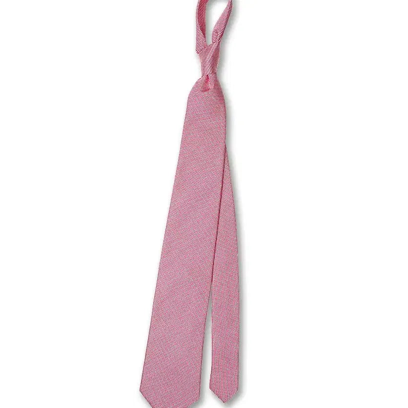[BUNJANG] Altea Red Pink Square Pattern Silk Tie / 알테아 [Altea] 레드 핑크 스퀘어 패턴 실크 타이 이탈리아 이태리