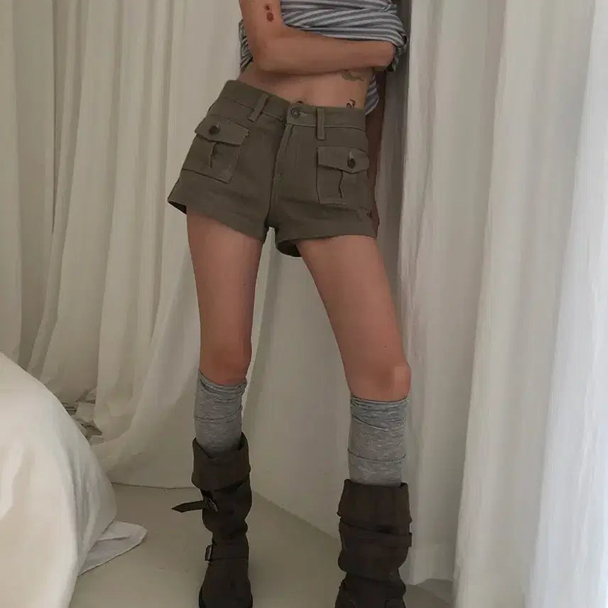 [BUNJANG] The Eiffel Foret Semi Low-Rise Cargo Pants (Brown, M) / 더에펠 포렛 세미 로우라이즈 카고팬츠 (브라운 M)
