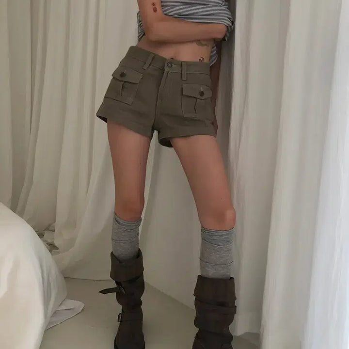 [BUNJANG] The Eiffel Foret Semi Low-Rise Cargo Pants (Brown, M) / 더에펠 포렛 세미 로우라이즈 카고팬츠 (브라운 M)