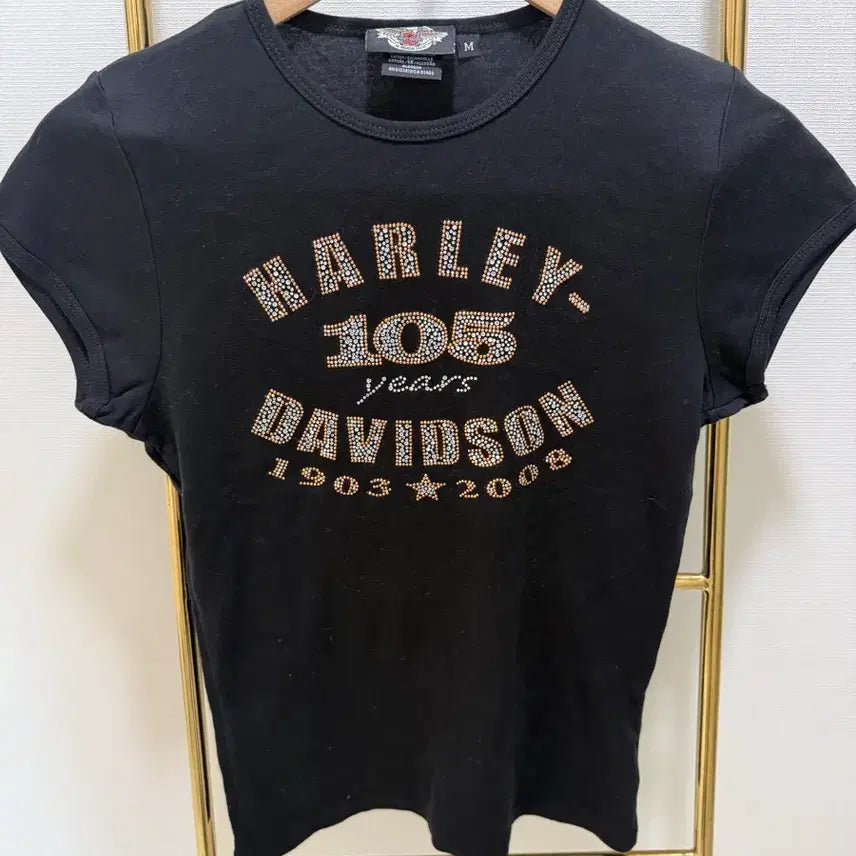 [BUNJANG] Harley-Davidson Black Cotton Short Sleeve T-Shirt - Size M / 할리데이비슨 블랙 반팔 티셔츠 M