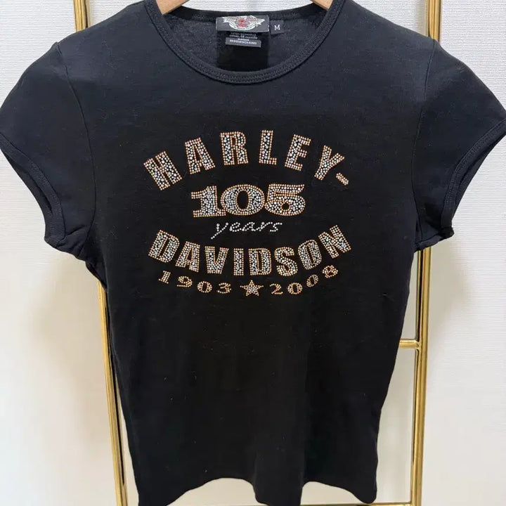 [BUNJANG] Harley-Davidson Black Cotton Short Sleeve T-Shirt - Size M / 할리데이비슨 블랙 반팔 티셔츠 M