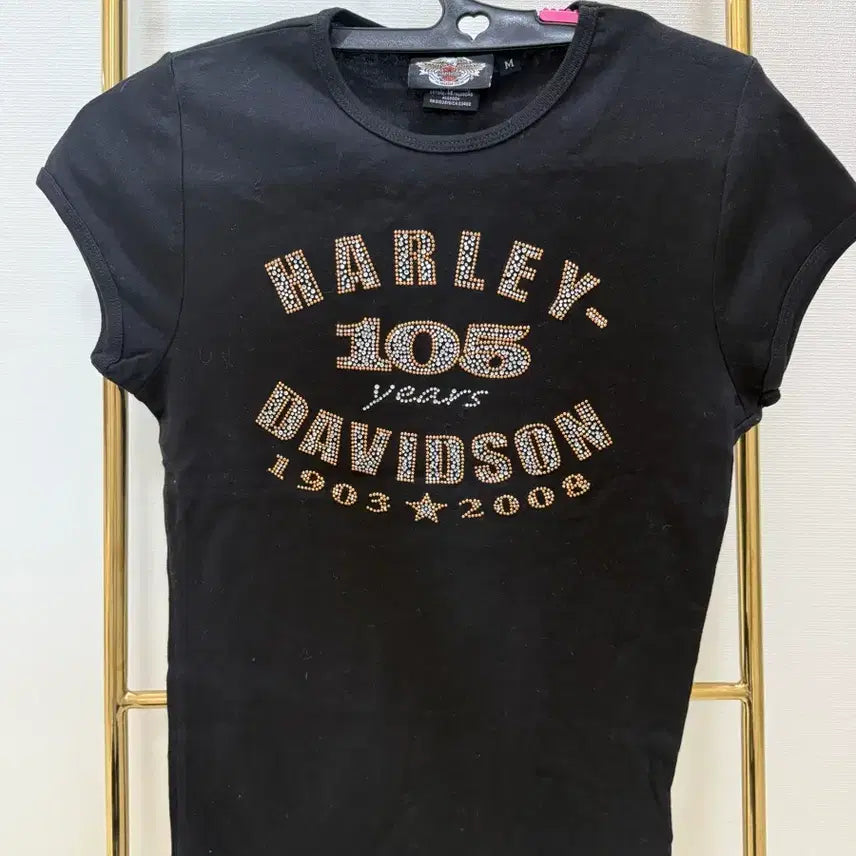 [BUNJANG] Harley-Davidson Black Cotton Short Sleeve T-Shirt - Size M / 할리데이비슨 블랙 반팔 티셔츠 M