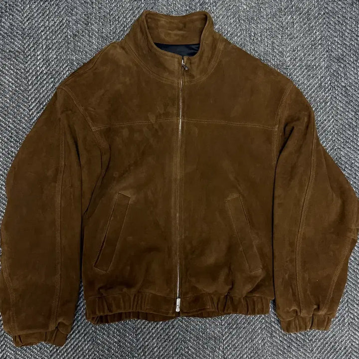 [BUNJANG] Fafter Suede Bomber Jacket / fafter 고트스킨 스웨이드 블루종 자켓