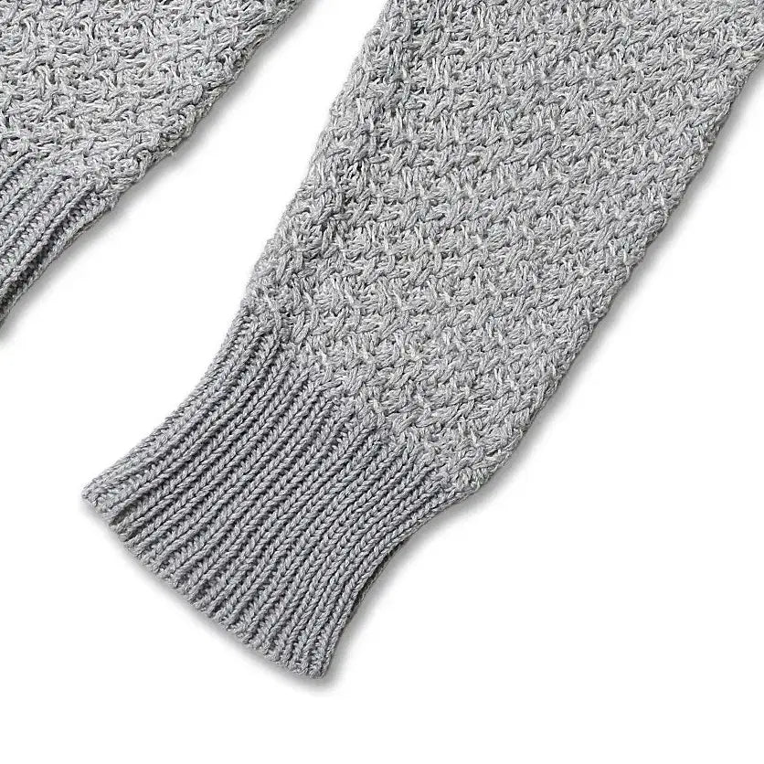 [BUNJANG] Cruciani Gray Summer Round Neck Knit Sweater / 크루치아니 [Cruciani] 그레이 섬머 라운드 니트 이탈리아 스웨터